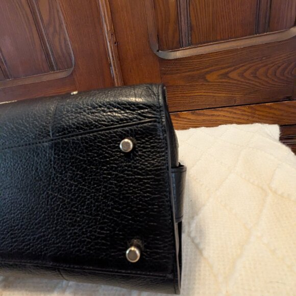 Coach Womens Mercer 30 Satchel Bag Black Leather Handbag Turnlock - Picture 7 of 12